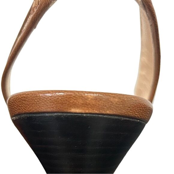 Christian Louboutin Raffia and Leather Yoyo Slingback Heels Brown Sz 39 - Picture 7 of 12